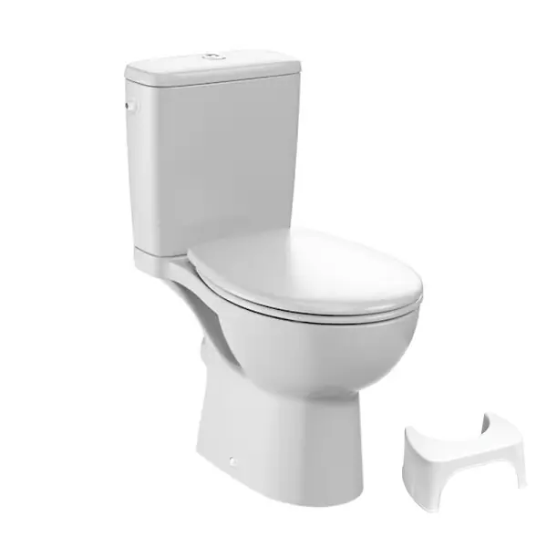 WC à poser sans bride sortie horizontale Gaspard avec abattant frein de chute déclipsable + Tabouret blanc JACOB DELAFON Affaire À Saisir
