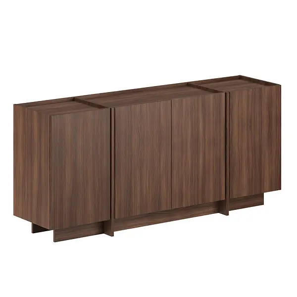 Buffet en bois "Dorma" - 180 x 45 x 80 cm - Noyer Milano HABITAT ET JARDIN Retour Gratuit