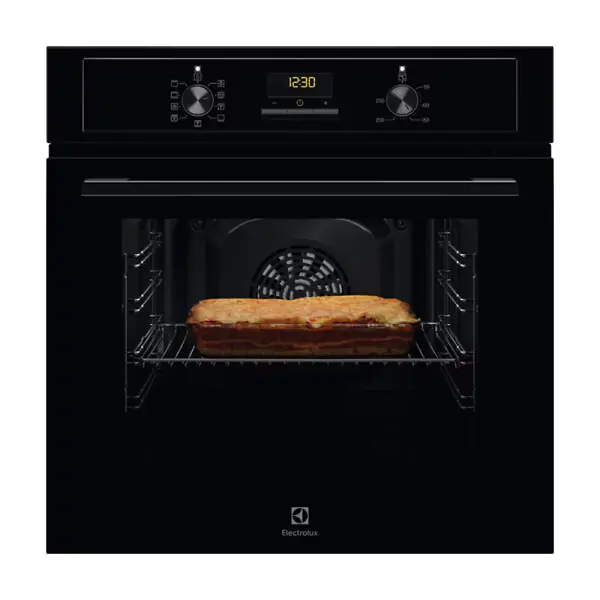 Electrolux 600 SurroundCook® Four encastrable 65 L, classe A, chaleur tournante pulsée, auto nettoyant AquaClean, noir (EOF3H50BK) Seulement Aujourd'hui