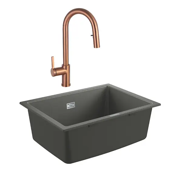 Grohe K700U evier composite + Ceramia Timeless mitigeur (G31655TML2BCP-SET) Acheter Direct