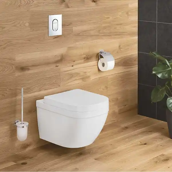 Euro Ceramic Cuvette WC suspendue, blanc alpin + abattant softclose (39328000+39330001) GROHE Usine Directe