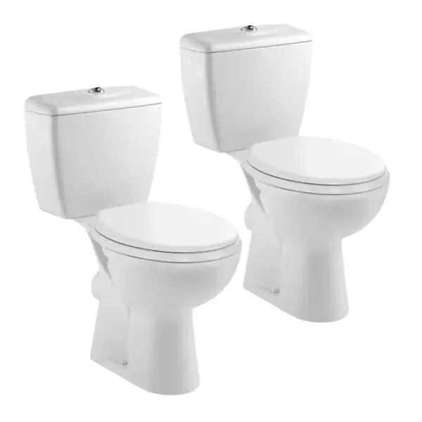 Lot de 2 WC à poser sortie horizontale Eolia avec abattant JACOB DELAFON Retour Gratuit