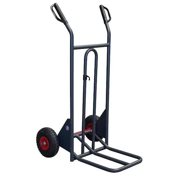 Prix Promo Fimm - Diable à Poignées à Garde Charge 350 Kg Basculement Assisté Bavette Repliable Roues Pneumatique 260 Mm