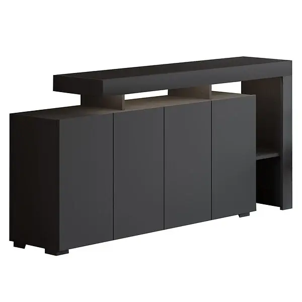 Quantité Limitée Buffet en bois "Beliz" - 170 x 35 x 80 cm - Anthracite HABITAT ET JARDIN