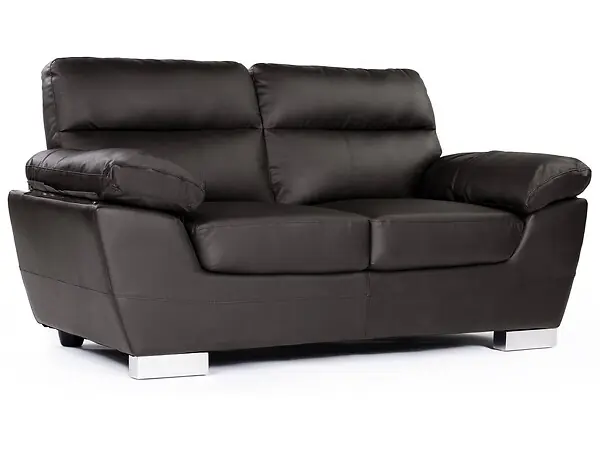 Canapé fixe en cuir reconstitué et PVC "Dallas" - 169 x 88 x 90 cm - 2 places - Chocolat HABITAT ET JARDIN Satisfait Ou Remboursé