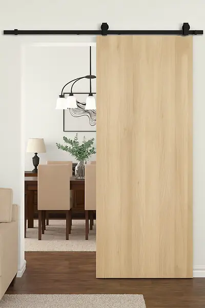 Porte Coulissante Décor Chêne Naturel Honey Oak H204 x L93 cm, Rail roulettes GD MENUISERIES Expédition Rapide
