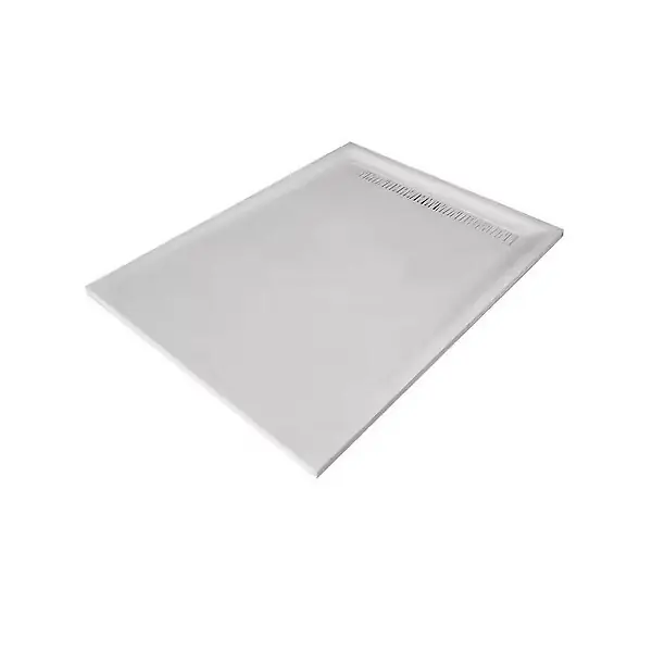 Receveur résine U-Tile blanc imitation ardoise - grille caniveau excentrée MARMOX Prix Réduit
