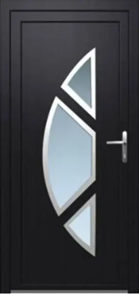 Porte d‘entrée PVC F32 - Anthracite - H.218xL.96cm QUADROFORM Livraison Express