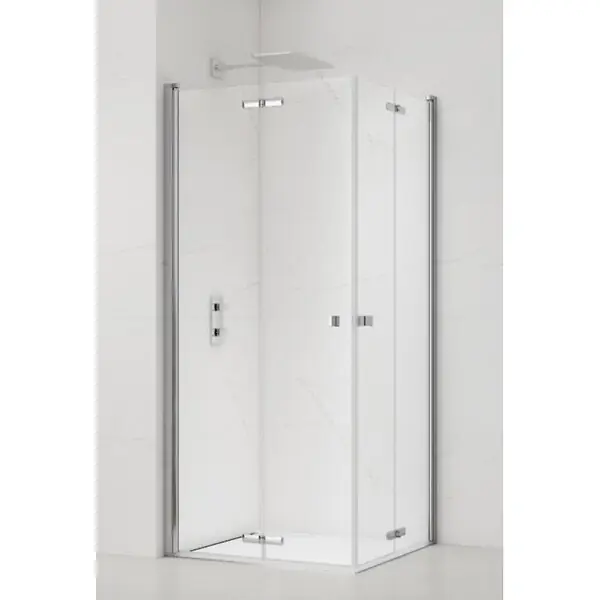Commande En Gros Swiss Aqua Technologies SAT SK Porte de douche acces en angle pliantes 90x90cm anticalcaire avec profilés chrome brillant (SATSK9090)