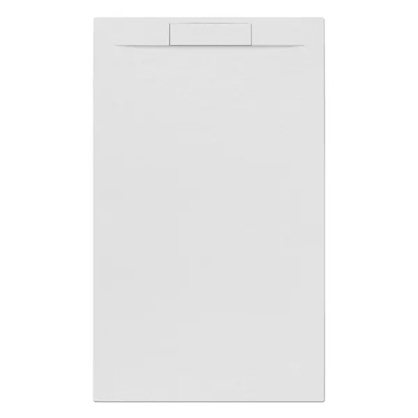 Fusion Receveur de douche 120x80cm en marbre coulé, Blanc (SATFU12080BL-S) SWISS AQUA TECHNOLOGIES Dernier Modèle