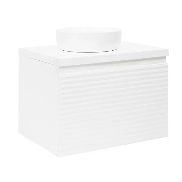 Retour Gratuit Meuble de salle de bain sous lavabo Naturel Savona 78x43x44,8 cm blanc brillant (SAVONA80BID)