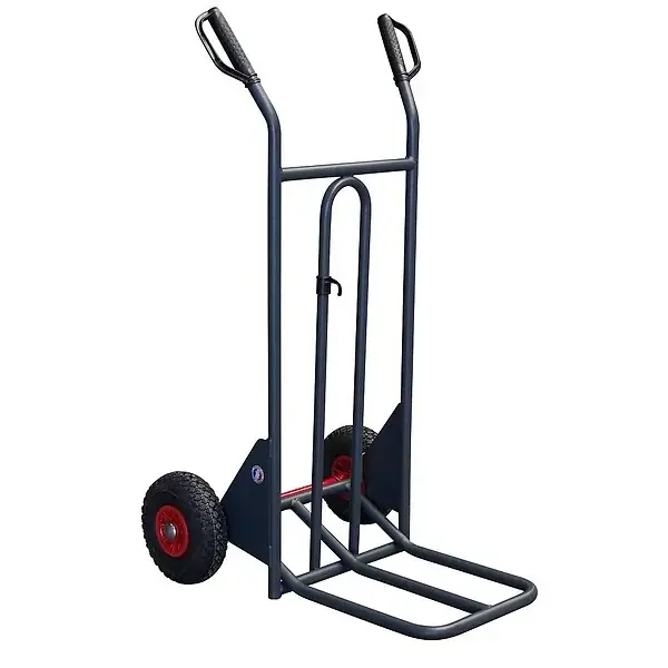 Offre Limitée Fimm - Diable Basculement Assisté à Poignées à Garde 350 Kg Bavette Repliable Et Roues Inc à˜ 260 Mm