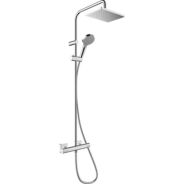 Hansgrohe Vernis Shape Colonne de douche 230 1jet Green 5,7 l/min avec mitigeur thermostatique, Chrome (26319000) Prix Promo