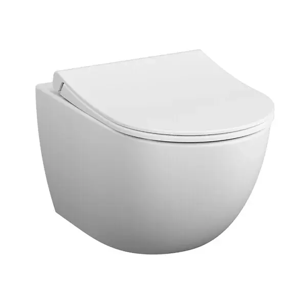 Cuvette WC suspendu sans bride VitrA Sento blanc mat + abattant frein de chute Offre Spéciale