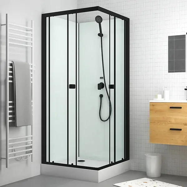 Retour Gratuit Cabine de douche carrée 80x80x200 cm AURLANE
