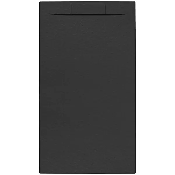 Expédition Rapide Swiss Aqua Technologies Fusion Receveur de douche 120x80cm en marbre coulé, Noir (SATFU12080G)
