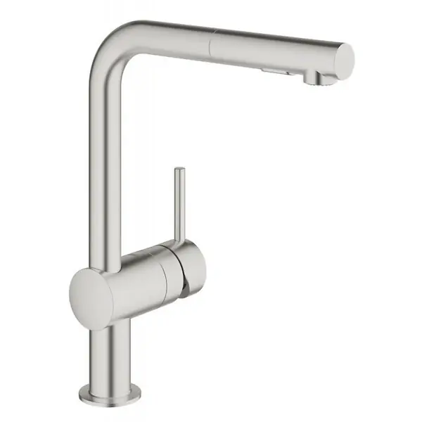 Grohe Minta Mitigeur d’évier avec douchette extractible, Supersteel (G-30274DC0) Commander Maintenant