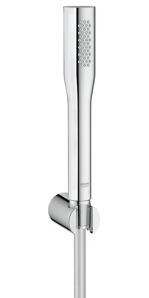 Grohtherm 2000 Set mitigeur thermostatique bain/douche + Douchette 1 jet + Flexible et support mural, Chrome (34174001-Euphoria) GROHE Authentique