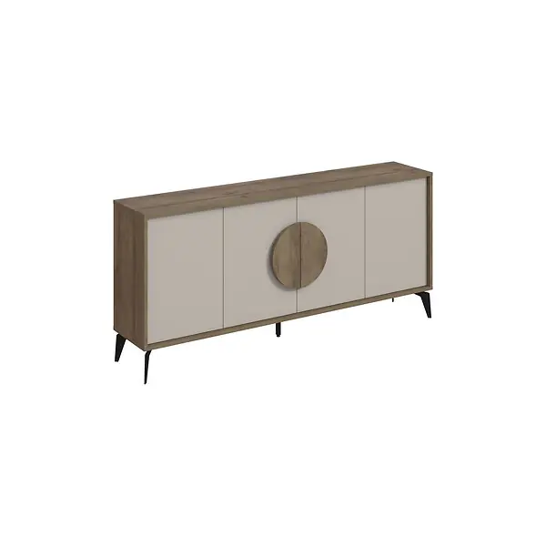 Buffet en bois "Gora Wide" - 180 x 36 x 82 cm - Crème HABITAT ET JARDIN Nouvel Arrivage