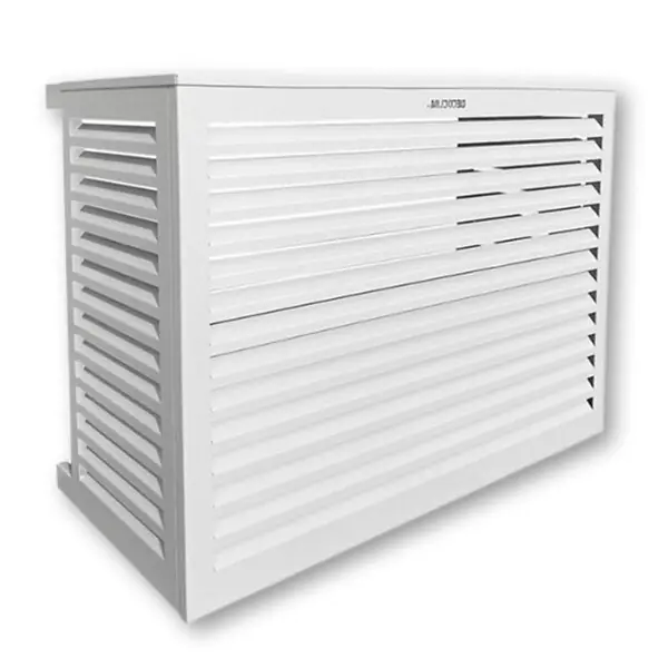 Cache clim et pompe à chaleur - Taille L - Alu - Blanc - Decoclim Affaire À Saisir