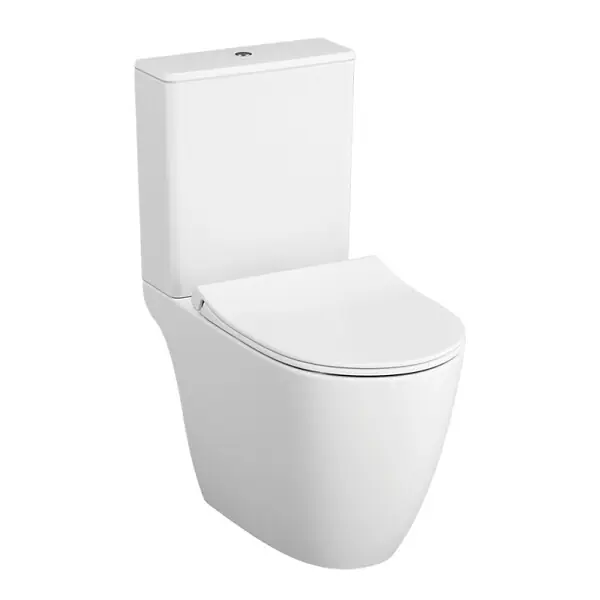 WC à poser sans bride VitrA Sento + abattant slim frein de chute blanc Offre Exclusive
