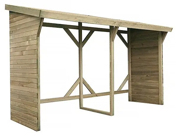 Quantité Limitée Abri bûches - 2.5 m² - 2.78 x 0.90 x 1.85 m- 5 Stères HABITAT ET JARDIN