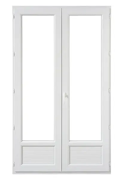 Livraison Express Porte-fenêtre 2 vantaux PVC - Blanc - H.205xL.120cm
