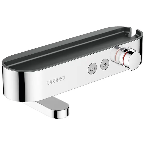ShowerTablet Select Mitigeur thermostatique bain/douche 400 avec tablette et bec déverseur rotatif, Chrome (24340000) HANSGROHE Meilleur Prix