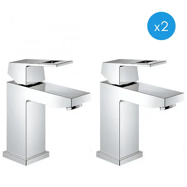 Grohe Eurocube - Lot de 2 mitigeurs monocommande 1/2" LavaboTaille S (2313200E-DUO) Acheter En Ligne