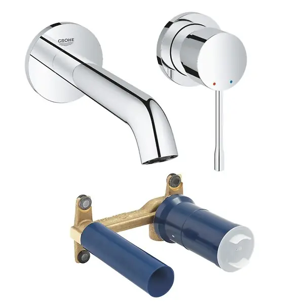 Mitigeur lavabo mural Essence Taille M chromé avec corps encastré GROHE Marque