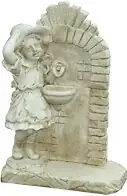 Fontaine Fillette en pierre - Ton vieilli - H.105cm W.HAIRIE Prix Réduit