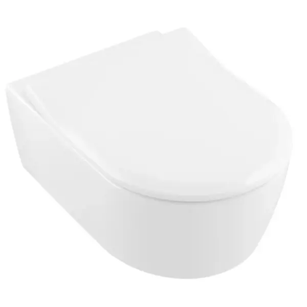 Avento Combipack WC suspendu sans bride à fond creux DirectFlush + Abattant slim amovible avec frein de chute, Blanc (5656FS01) VILLEROY ET BOCH Offre Du Jour