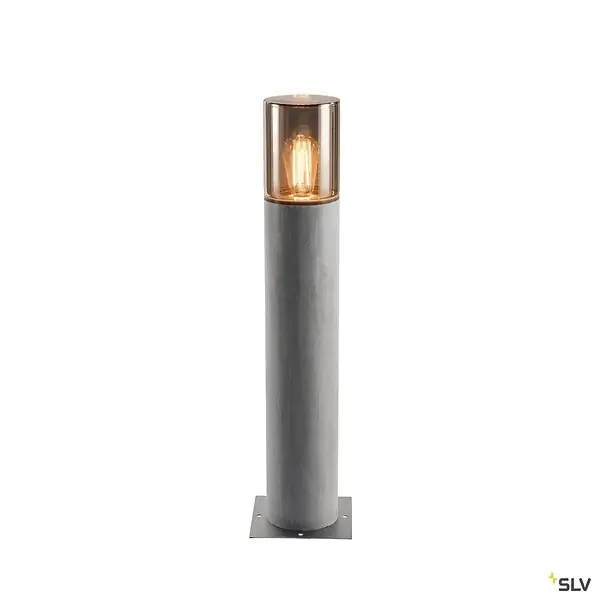 Borne extérieure SLV LISENNE, gris/verre fumé, E27 23W - Hauteur 70 cm Offre Limitée
