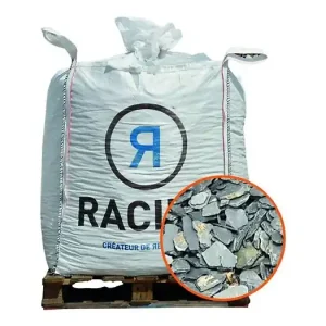 Acheter En Ligne Paillage minéral ardoise grise calibre 40/70mm, Big bag 500 l - PRO435 RACINE
