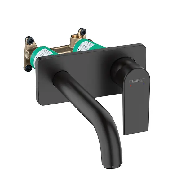 Super Prix Vernis Shape Set Mitigeur de lavabo encastré, Noir mat, 2 sorties, bec 207 mm + Corps d‘encastrement (71578670-SET) HANSGROHE