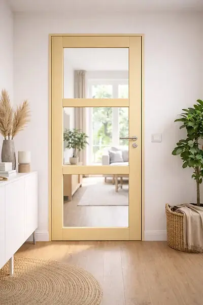 Bloc Porte Ayous Vitrage transparent H204 x L73 cm Côte Tableau P.Gauche, Poignee Pomerol GD MENUISERIES Offre Limitée