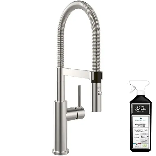 Robinet cuisine Steel expert 2.0 acier massif + nettoyant VILLEROY ET BOCH Bon Plan