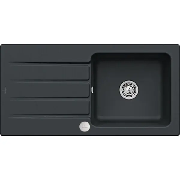 Evier Architectura 60 Pure Black avec vidage automatique VILLEROY ET BOCH Prix Promo