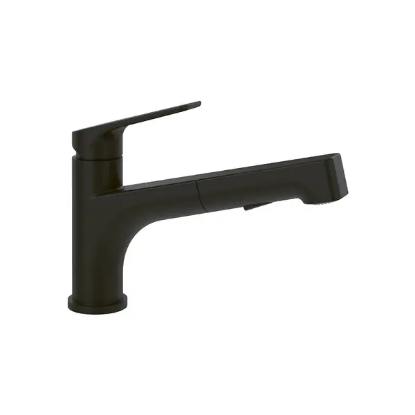 Top Vente Robinet de cuisine avec douchette Junis Shower Noir mat VILLEROY ET BOCH
