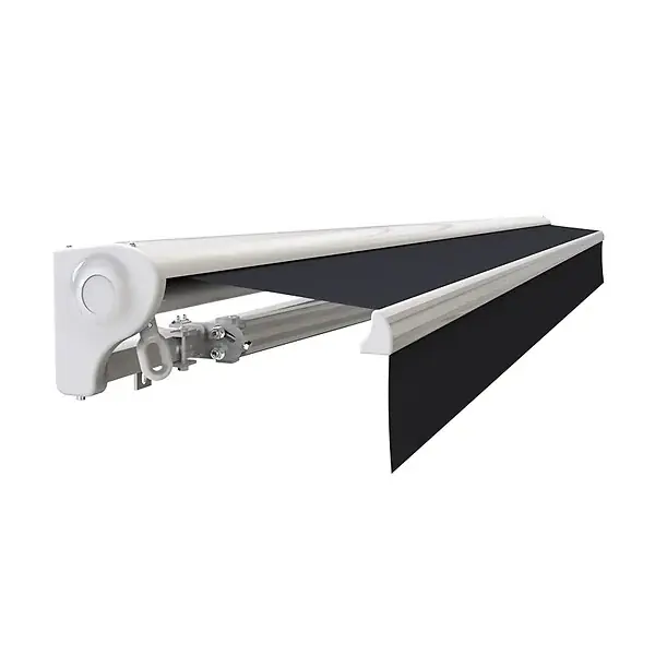 Store banne manuel Demi coffre 2,5 x 2 m pour terrasse - Gris anthracite COTE STORE Dernière Chance