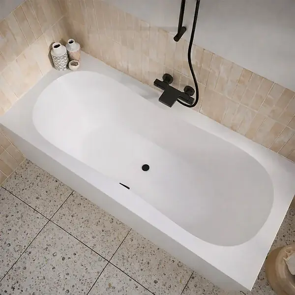 Baignoire rectangulaire duo 180x80x54cm - 100% acrylique blanc mat - Lignes arrondies ALLIBERT Quantité Limitée
