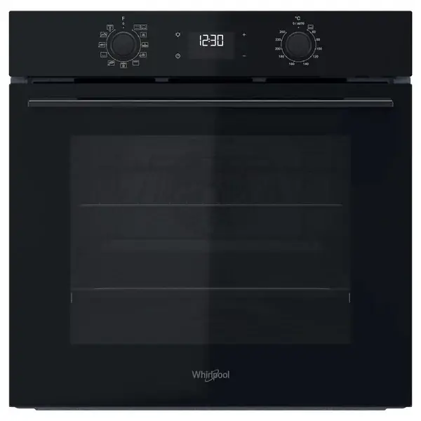 Whirlpool Four encastrable 71 L, 8 programmes cuisson, chaleur tournante pulsée, fonctions levage de pâtes, pizzas (OMK58CU1SB) Quantité Limitée