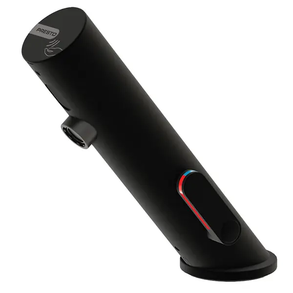 Mitigeur infrarouge sur plage avec RA pour lavabo Linea noir mat PRESTO Prix Choc
