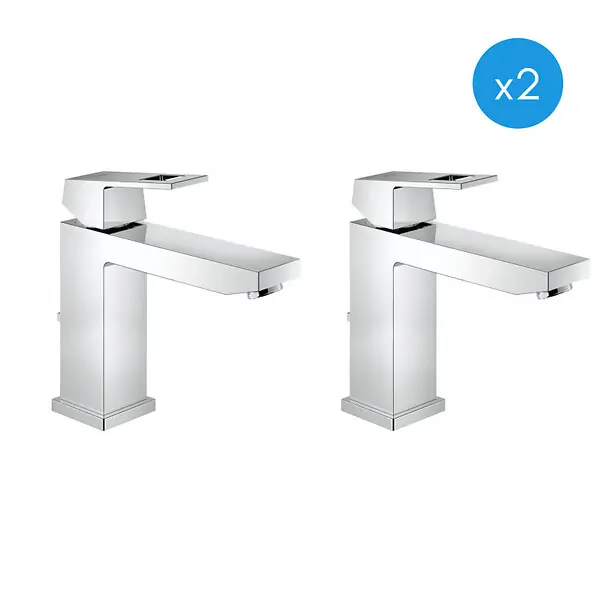 Grohe Eurocube - Lot de 2 mitigeurs monocommande 1/2" LavaboTaille M (23445000-DUO) Produit De Marque