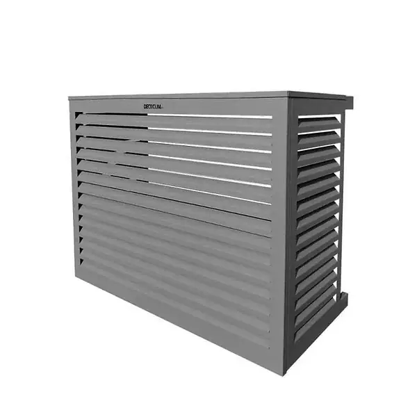 Cache unité extérieure en aluminium gris poussière taille M - DECOCLIM - 23AM7037 Offre Limitée