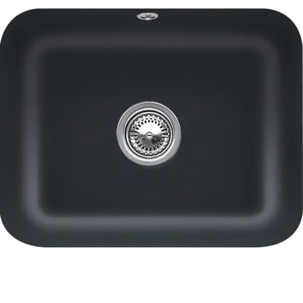 Soldes Evier 1 bac Villeroy et Boch Cisterna 60C Pure Black CeramicPlus