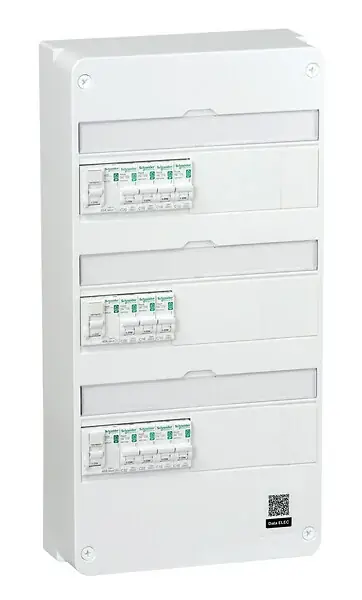 Tableau électrique Resi9 - 3 rangées 39 modules - Blanc SCHNEIDER ELECTRIC Soldes