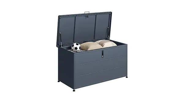 Coffre de jardin acier GARY 460L - Anthracite - L.135xP.66cm WEKA Commander Vite