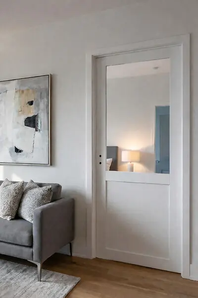 Bloc Porte Atelier BLANC sans meneau H204 x L73 cm Côte Tableau P.Droit GD MENUISERIES Achetez Aujourd'hui