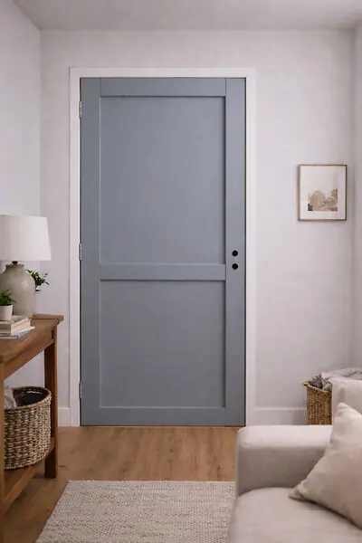 Soldes Bloc Porte Athena Gris Clair 2 panneaux H204 x L73 cm Côte Tableau P.Droit GD MENUISERIES